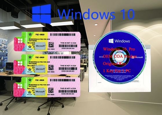 الصين نسخة أصلية Windows 10 Pro COA 32 بت x 64 بت Multi Language FQC 08929 المزود