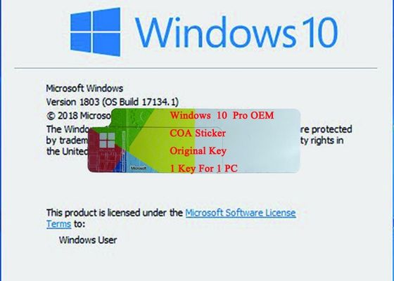 الصين Windows 10 Pro COA sticker / OEM / Retail Box with Original Key 1703 System Version Life Legal using warranty المزود